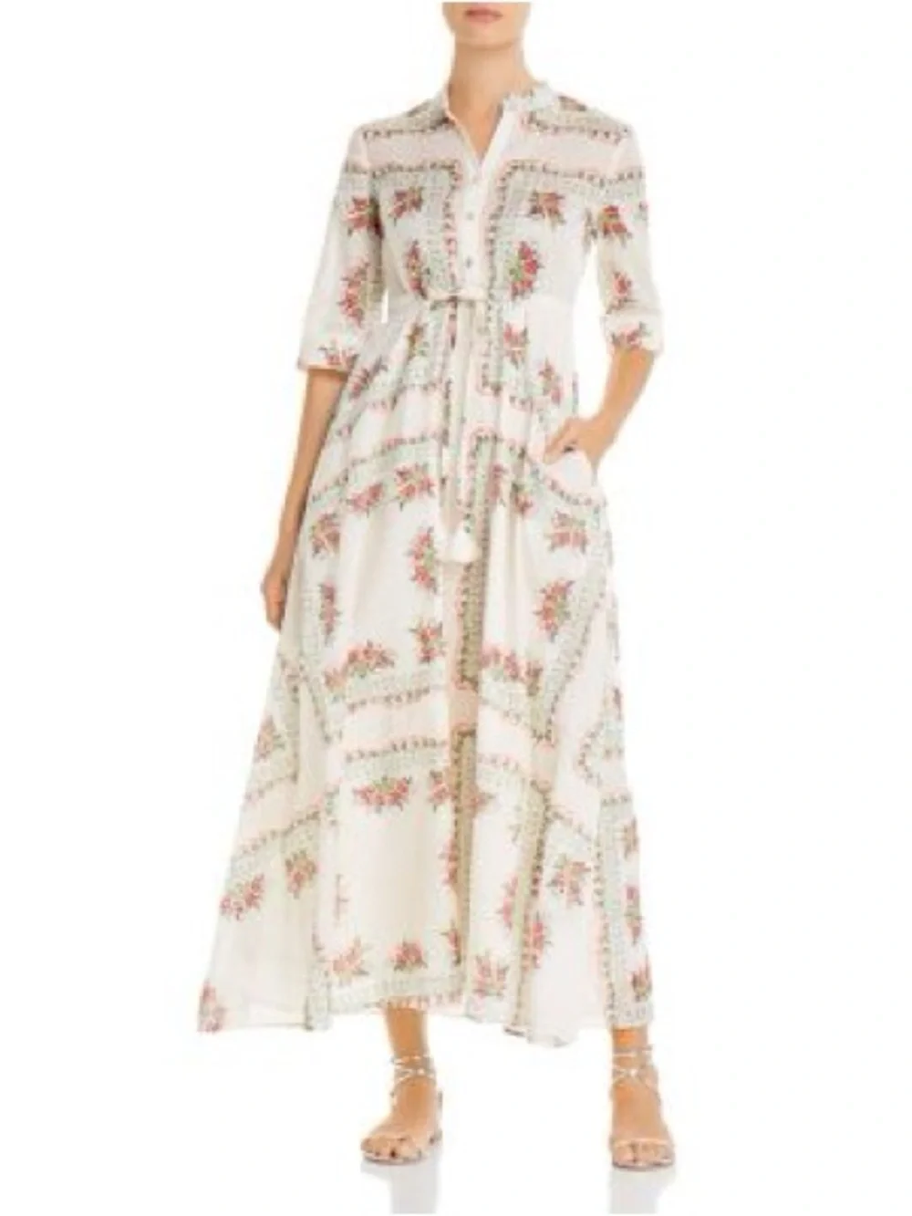 Tory Burch Paisley Cotton Voile Maxi Dress